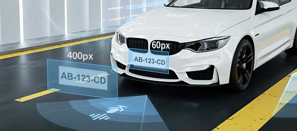 Low requirements for license plate width, 60-400 pixels wide can be recognized